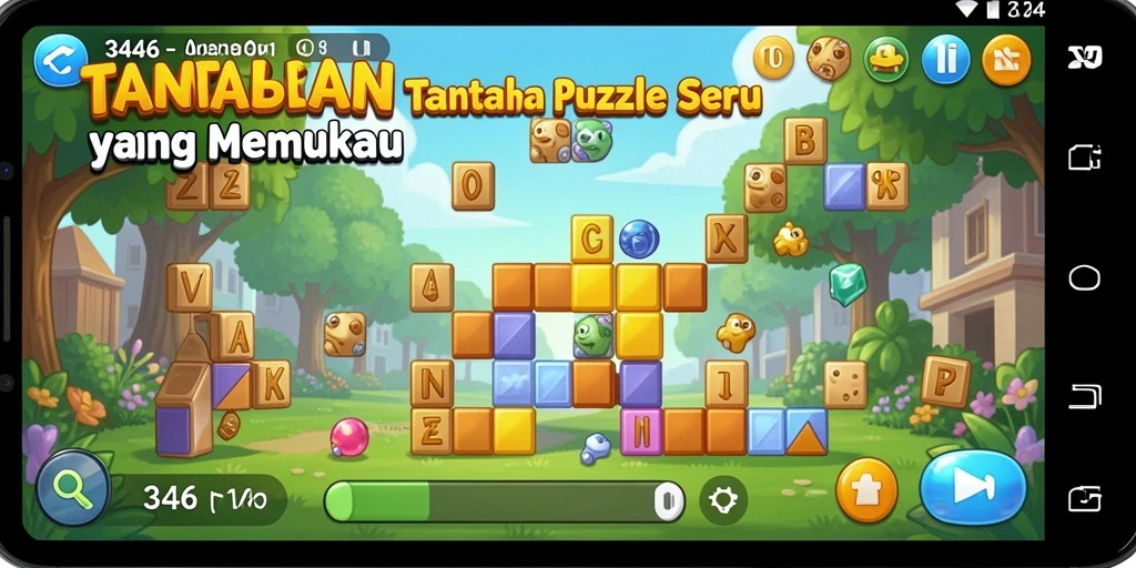 Tampilan gameplay seru 3446 dengan tantangan puzzle menarik.