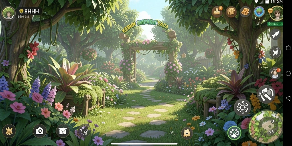 Screenshot 8HHH menampilkan aktivitas bertani yang seru dan interaktif.