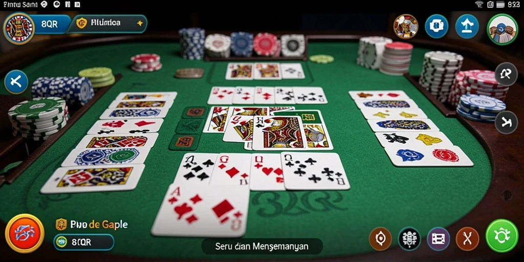 Screenshot gameplay seru dari permainan Gaple 8QR.