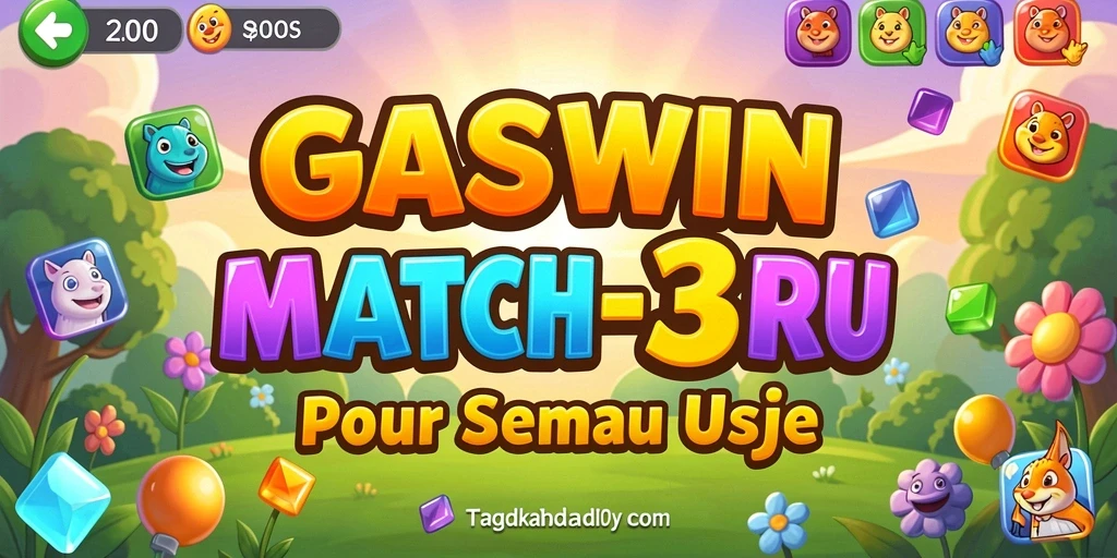 Tangkapan layar <strong>GASWIN</strong> menampilkan gameplay Match-3 yang mengasyikkan.