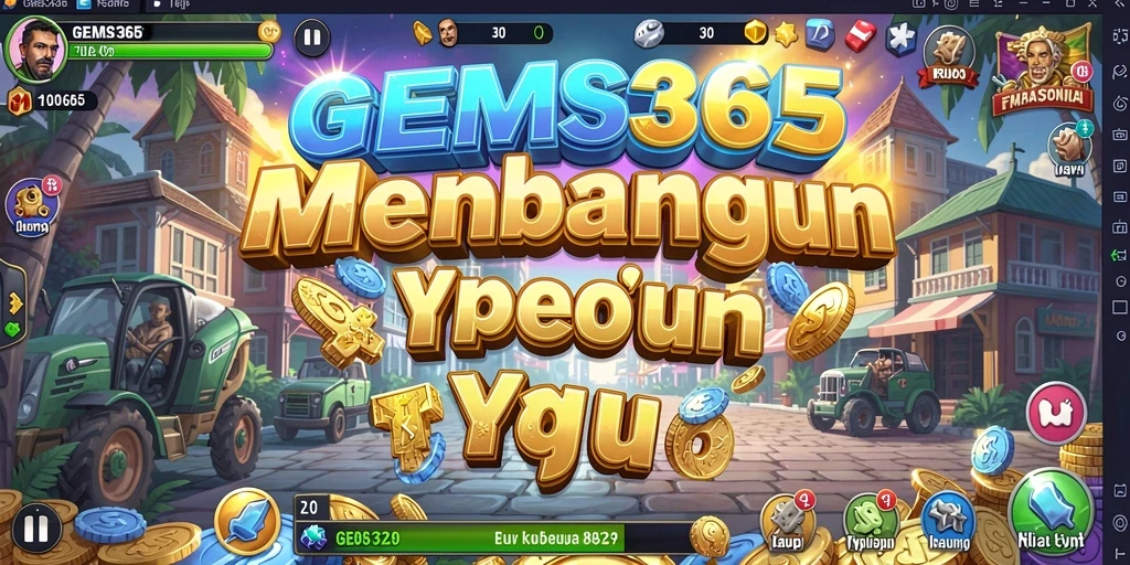 Tampilan gameplay GEMS365 yang menakjubkan dengan berbagai pilihan bisnis.