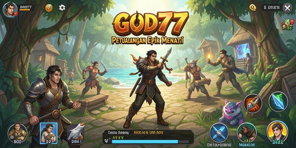 Screenshot gameplay GOD77 yang menampilkan petualangan menegangkan.