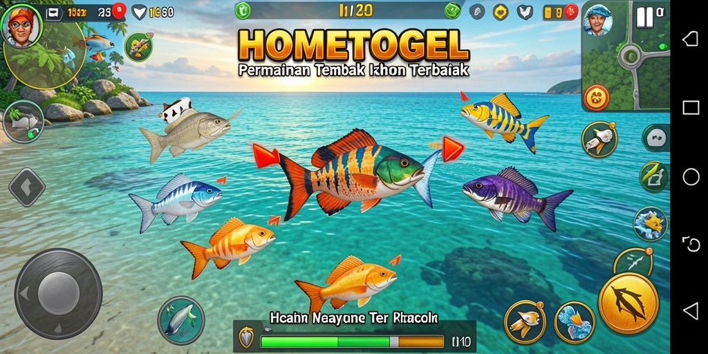Gameplay HOMETOGEL yang menarik dengan grafis Tembak Ikan yang memukau.