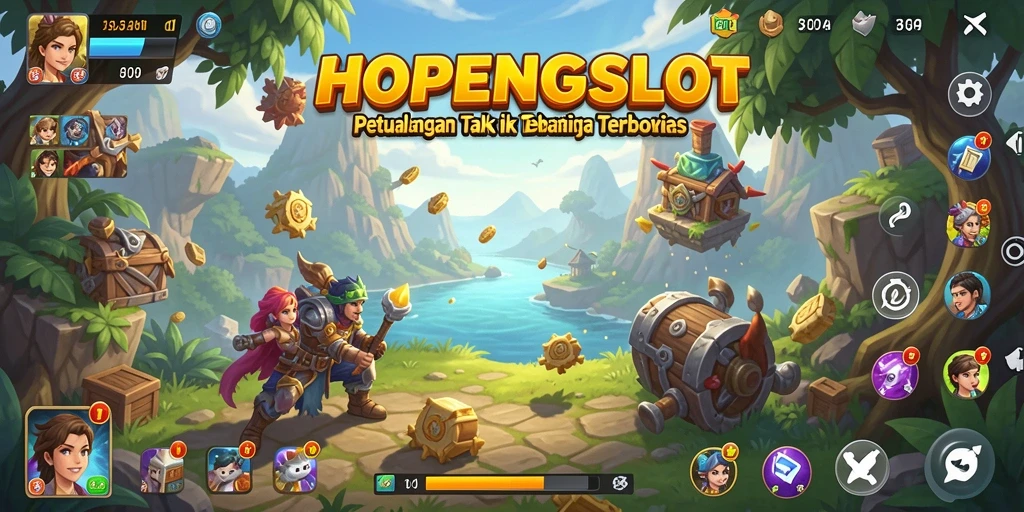 Gameplay HOPENGSLOT menampilkan eksplorasi dunia terbuka yang seru.
