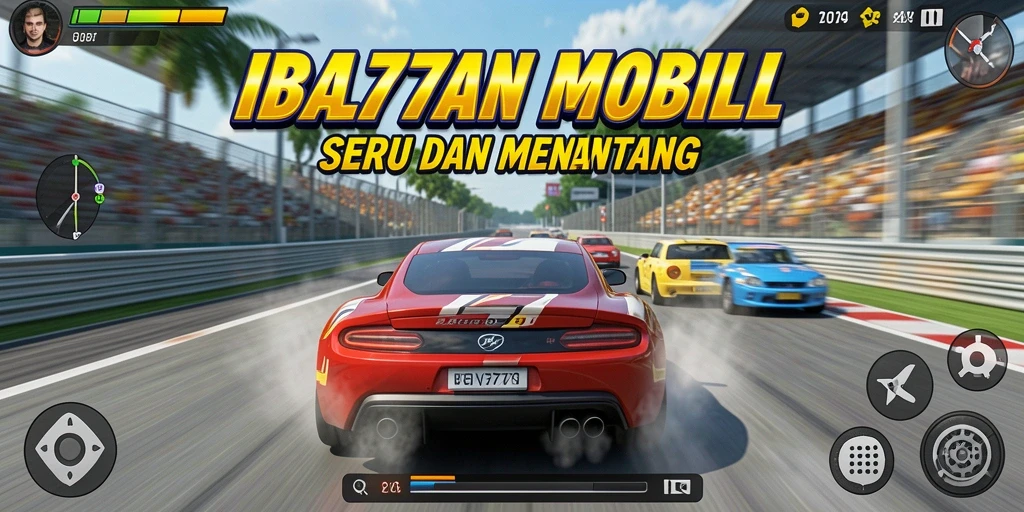 Screenshot gameplay ID777 menampilkan aksi balapan yang mendebarkan.
