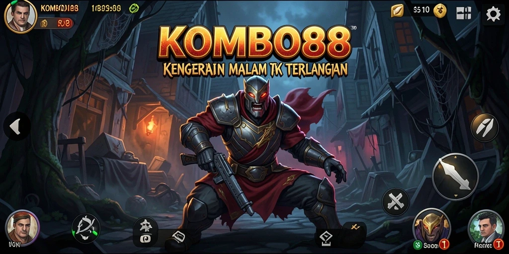 Tangkapan layar menunjukkan pemain menghadapi makhluk menyeramkan di KOMBO88.