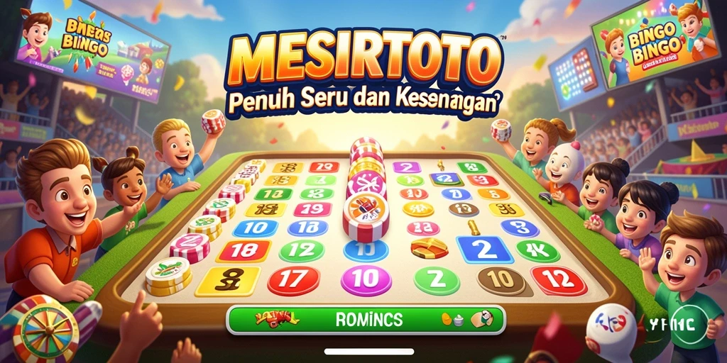 Tampilan gameplay seru MESIRTOTO dengan angka Bingo.