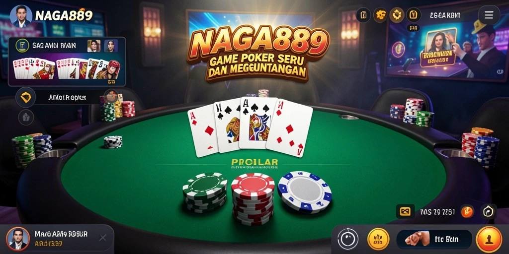 Tangkapan layar gameplay seru di NAGA889 saat bermain Poker.